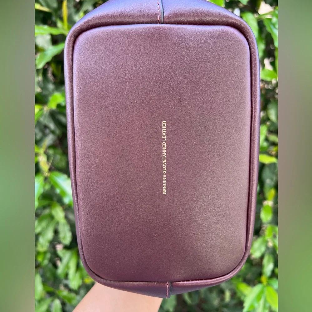 Coach Kisslock Frame 16 Bag Black Currant Leather Top Handle Purse NWT - Picture 5 of 8